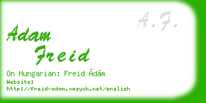 adam freid business card